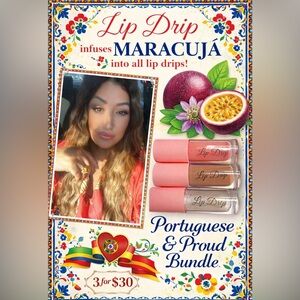 The Lip Drip -🇵🇹All Natural , Vegan Base, Lip Plumping Oil / Gloss With MARACUJÁ